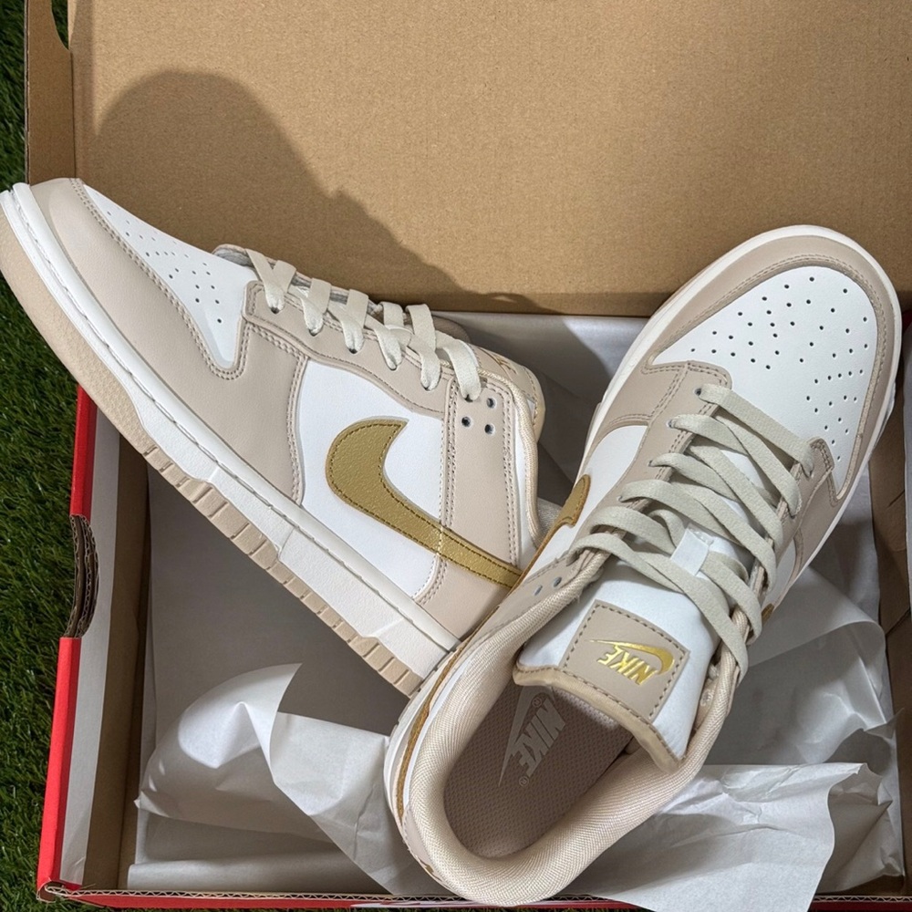 Nike Dunk Low Phantom Metallic Gold (women’s)